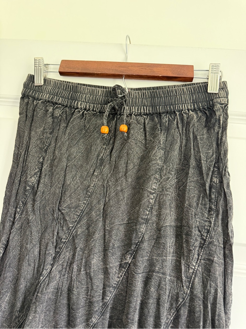 Young Threads NWT Charcoal Boho Maxi Skirt Size Medium Flowy Cottagecore - Picture 5 of 11